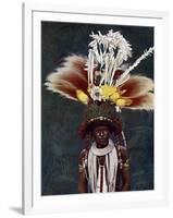 A Roro Chief Dressed for a Ceremonial Dance, Papua New Guinea, 1920-Charles Gabriel Seligman-Framed Giclee Print