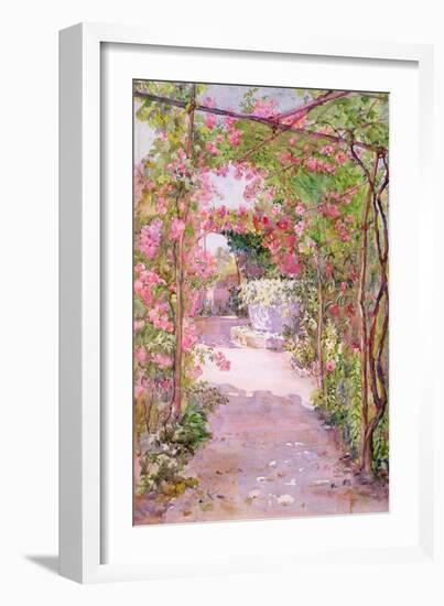 A Rose Arbour and Old Well, Venice-Ellen Fradgley-Framed Giclee Print