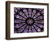 A Rose Window in Notre Dame Cathedral, Paris, France-William Sutton-Framed Photographic Print