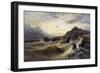 A Rough Sea at Porto Venere, by Rinaldo Saporiti (1840-1913), Italy, 19th Century-null-Framed Giclee Print