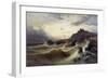 A Rough Sea at Porto Venere, by Rinaldo Saporiti (1840-1913), Italy, 19th Century-null-Framed Giclee Print