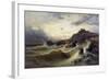 A Rough Sea at Porto Venere, by Rinaldo Saporiti (1840-1913), Italy, 19th Century-null-Framed Giclee Print