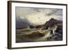 A Rough Sea at Porto Venere, by Rinaldo Saporiti (1840-1913), Italy, 19th Century-null-Framed Giclee Print
