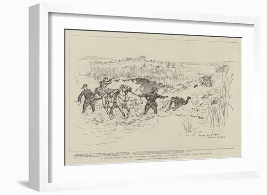 A Rough Time for the Imperial Yeomanry, a Scouting Incident Near Derdeport-Charles Edwin Fripp-Framed Giclee Print