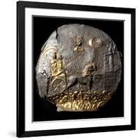 A Round Medallion Plate Describing Cybele, 2th Century BC-null-Framed Photographic Print