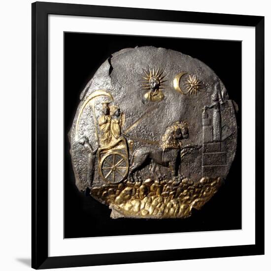 A Round Medallion Plate Describing Cybele, 2th Century BC-null-Framed Photographic Print