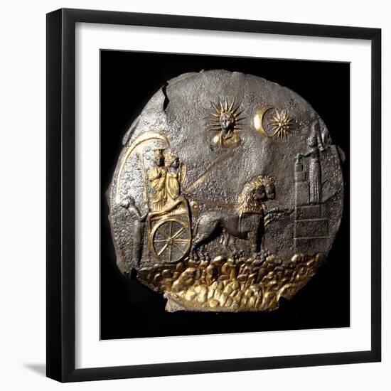 A Round Medallion Plate Describing Cybele, 2th Century BC-null-Framed Photographic Print