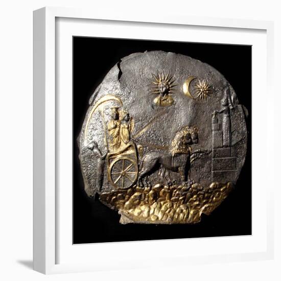 A Round Medallion Plate Describing Cybele, 2th Century BC-null-Framed Photographic Print