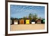 A Row of Beach Changing Huts-Will Wilkinson-Framed Photographic Print