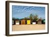 A Row of Beach Changing Huts-Will Wilkinson-Framed Photographic Print