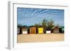 A Row of Beach Changing Huts-Will Wilkinson-Framed Photographic Print