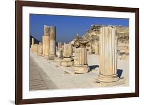 A Row of Columns, Ancient Ephesus, Near Kusadasi, Anatolia, Turkey, Asia Minor, Eurasia-Eleanor Scriven-Framed Photographic Print