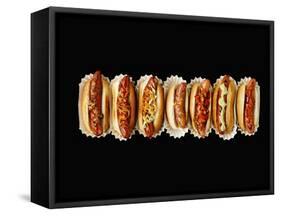 A Row of Hot Dogs-Jim Norton-Framed Stretched Canvas