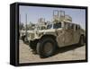A Row of Humvees from Task Force Military Police-Stocktrek Images-Framed Stretched Canvas