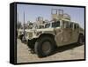 A Row of Humvees from Task Force Military Police-Stocktrek Images-Framed Stretched Canvas