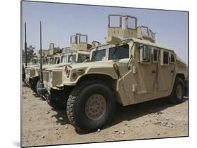 A Row of Humvees from Task Force Military Police-Stocktrek Images-Mounted Photographic Print