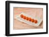 A Row of Laddoos - an Indian Sweet-satel-Framed Photographic Print