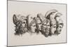 A Row Of Seven Heads Of Classical Heroes and Heroines From the Stories Of Homer.-HW Tischbein-Mounted Giclee Print