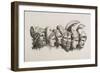 A Row Of Seven Heads Of Classical Heroes and Heroines From the Stories Of Homer.-HW Tischbein-Framed Giclee Print