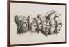 A Row Of Seven Heads Of Classical Heroes and Heroines From the Stories Of Homer.-HW Tischbein-Framed Giclee Print