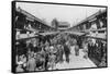 A Row of Shops in Asakusa, Tokyo, 20th Century-null-Framed Stretched Canvas