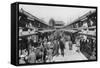 A Row of Shops in Asakusa, Tokyo, 20th Century-null-Framed Stretched Canvas