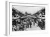 A Row of Shops in Asakusa, Tokyo, 20th Century-null-Framed Premium Giclee Print