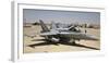 A Row of U.S. Marine Corps F-18 Hornets Await Post-Flight Maintenance-null-Framed Photographic Print