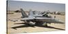 A Row of U.S. Marine Corps F-18 Hornets Await Post-Flight Maintenance-null-Stretched Canvas