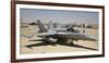 A Row of U.S. Marine Corps F-18 Hornets Await Post-Flight Maintenance-null-Framed Photographic Print