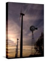 A Row of Wind Turbines-Charlie Riedel-Stretched Canvas