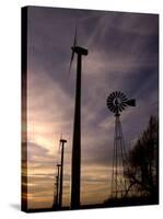 A Row of Wind Turbines-Charlie Riedel-Stretched Canvas