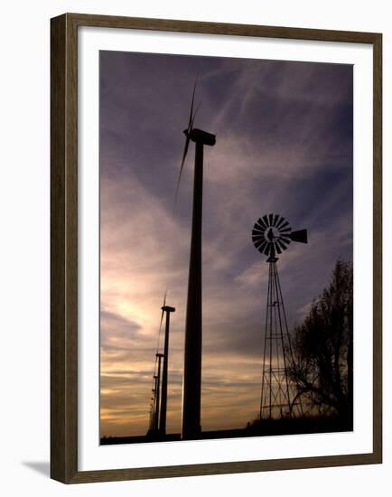 A Row of Wind Turbines-Charlie Riedel-Framed Premium Photographic Print