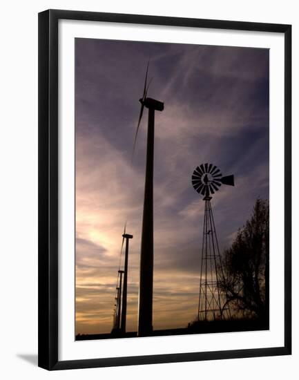 A Row of Wind Turbines-Charlie Riedel-Framed Premium Photographic Print