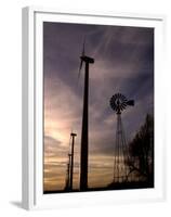 A Row of Wind Turbines-Charlie Riedel-Framed Premium Photographic Print