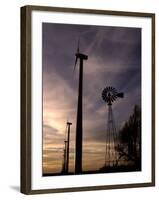 A Row of Wind Turbines-Charlie Riedel-Framed Premium Photographic Print