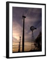 A Row of Wind Turbines-Charlie Riedel-Framed Premium Photographic Print