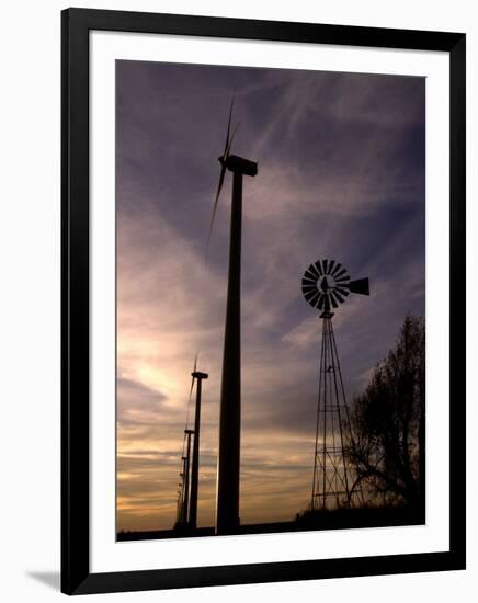 A Row of Wind Turbines-Charlie Riedel-Framed Premium Photographic Print