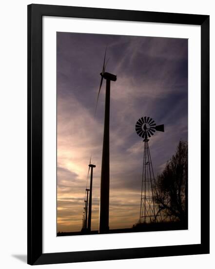 A Row of Wind Turbines-Charlie Riedel-Framed Photographic Print