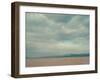 A Row of Wooden Posts on a Beach-Clive Nolan-Framed Photographic Print