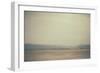 A Row of Wooden Posts on a Beach-Clive Nolan-Framed Photographic Print