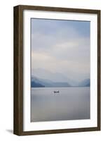 A Rowboat on Phewa Tal (Phewa Lake), Pokhara, Nepal, Asia-Andrew Taylor-Framed Photographic Print