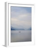 A Rowboat on Phewa Tal (Phewa Lake), Pokhara, Nepal, Asia-Andrew Taylor-Framed Photographic Print