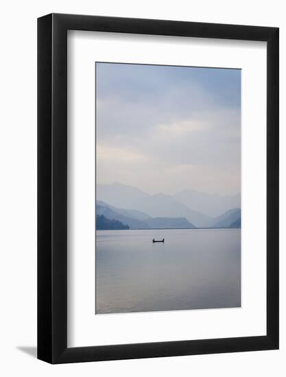 A Rowboat on Phewa Tal (Phewa Lake), Pokhara, Nepal, Asia-Andrew Taylor-Framed Photographic Print