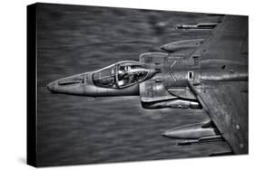 A Royal Air Force Harrier Gr9 Flying Low over North Wales-null-Stretched Canvas