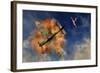A Royal Air Force Supermarine Spitfire Destroying a German Ju 87 Stuka Dive Bomber-Stocktrek Images-Framed Art Print