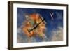 A Royal Air Force Supermarine Spitfire Destroying a German Ju 87 Stuka Dive Bomber-Stocktrek Images-Framed Art Print