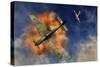 A Royal Air Force Supermarine Spitfire Destroying a German Ju 87 Stuka Dive Bomber-Stocktrek Images-Stretched Canvas