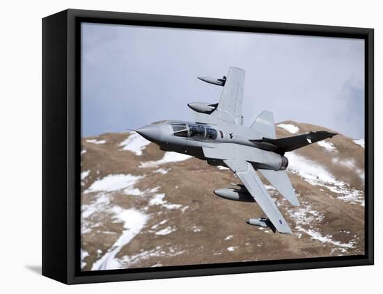 A Royal Air Force Tornado GR4 During Low Fly Training in North Wales-Stocktrek Images-Framed Stretched Canvas