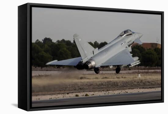 A Royal Air Force Typhoon Fighter Plane Taking Off-Stocktrek Images-Framed Stretched Canvas